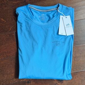 Southern Tide Vibrant Blue Long Sleeve Water Wicking Tee